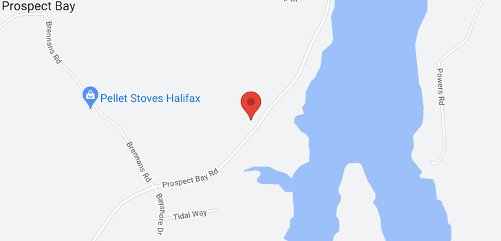 map of 551 Prospect Bay Road